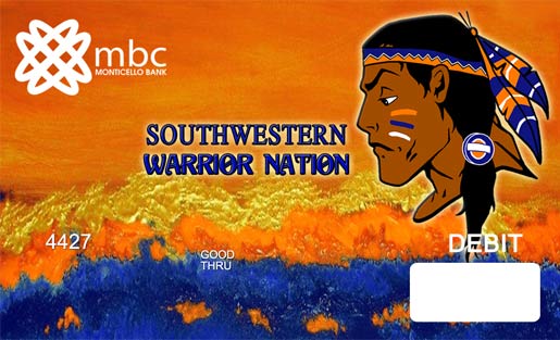 Southwestern Warriors debit card