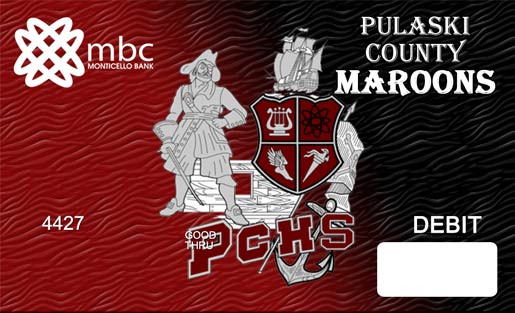 Pulaski County Maroons debit card