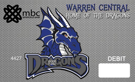 Warren Central Dragons debit card