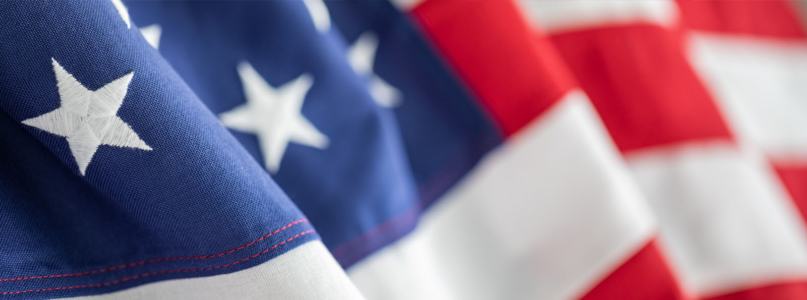 close up of American flag