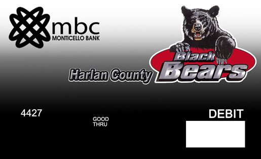 Harlan Bears debit card