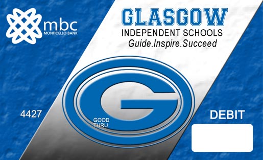 Gladgow Independent debit card