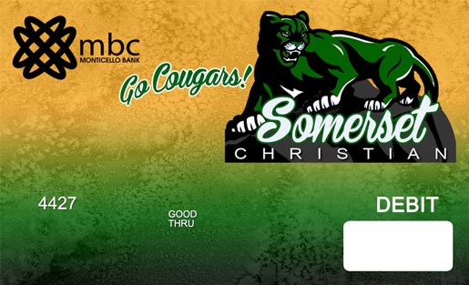 Somserset Christian Cougars debit card