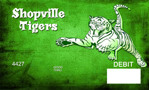 Shopville Tigers debit card