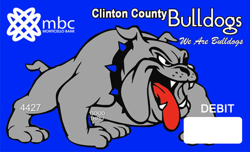 Clinton County Bulldogs debit card