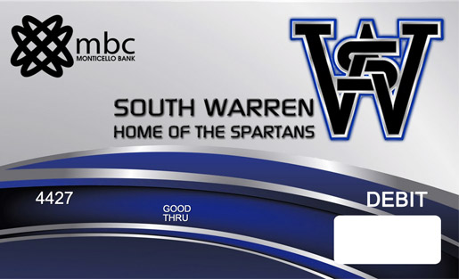 South Warren Spartans debit card